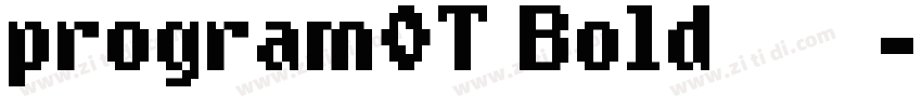 programOT Bold 粗体字体转换